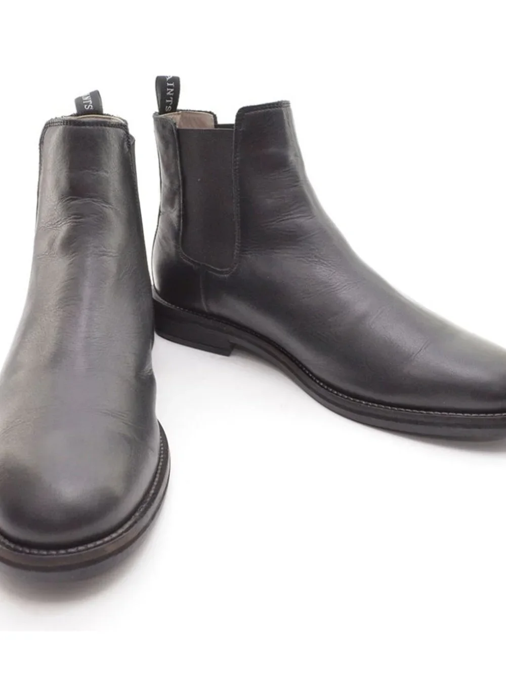 Men All Saints Harley Black Chelsea Boots 46 / 13 M